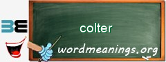 WordMeaning blackboard for colter